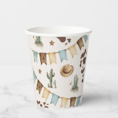 Wild West Boy First Rodeo Party Pappbecher (Vorderseite)