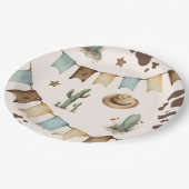 Wild West Boy First Rodeo Party Pappteller (Schrägansicht)