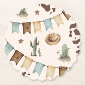 Wild West Boy First Rodeo Party Untersetzer (Vorderseite)