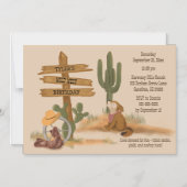 Wild West Boys Rustikale Kid's Fun Thin Magnetic C Magneteinladung (Vorderseite)