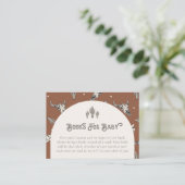 Wild-West-Bücher für Babykarten | Western Baby Begleitkarte (Stehend Vorderseite)