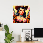 Wild West Button-up Poster (Heimbüro)