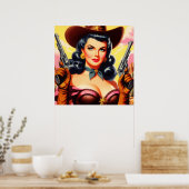 Wild West Button-up Poster (Küche)