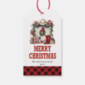 Wild West Christmas gift tag personalized design Geschenkanhänger (Rückseite)