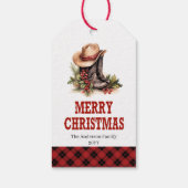 Wild West Christmas tag personalized custom name Geschenkanhänger (Rückseite)