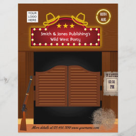 Wild West Corporate Funktion hinzufügen Foto und L Flyer