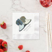 Wild West Country Cowboy Boots Wedding Serviette (Beispiel)