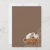 Wild West Country Western Floral Wagon Babydusche Einladung (Rückseite)