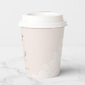 Wild West Country Western Floral Wagon Babydusche Pappbecher (Rückseite)