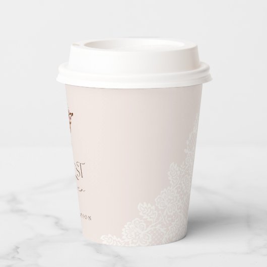 Wild West Country Western Floral Wagon Babydusche Pappbecher (Rückseite)