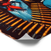 Wild West Couple Retro Comic Poster (Ecke)