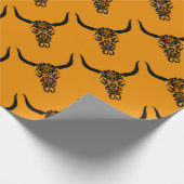 wild-west-cow-skull-horns-black-white-vector-clip- geschenkpapier (Ecke)