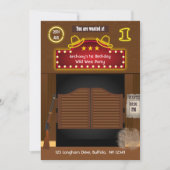 Wild West Cowboy 1. Geburtstag Party Einladung (Vorderseite)