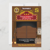 Wild West Cowboy 2. Geburtstag Party Magneteinladung (Vorderseite)