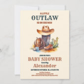 Wild West Cowboy Baby Shower Einladung (Vorderseite)