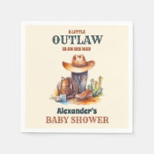 Wild West Cowboy Baby Shower Serviette (Vorderseite)