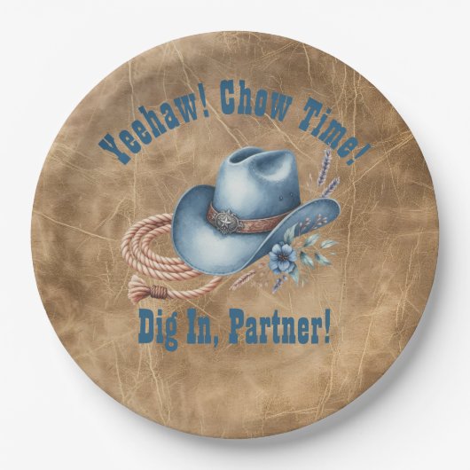 Wild West Cowboy Birthday Pappteller (Vorderseite)