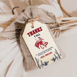 Wild West Cowboy Birthday Party Danke für Ihre Unt Geschenkanhänger