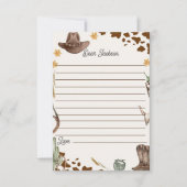 Wild West Cowboy Birthday Party Dankeskarte (Vorderseite)