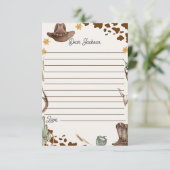 Wild West Cowboy Birthday Party Dankeskarte (Stehend Vorderseite)