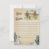 Wild West Cowboy Birthday Party Dankeskarte (Vorderseite)