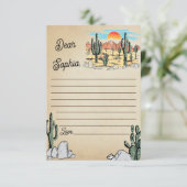 Wild West Cowboy Birthday Party Dankeskarte (Stehend Vorderseite)