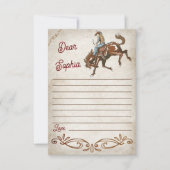 Wild West Cowboy Birthday Party Dankeskarte (Vorderseite)