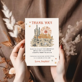 Wild West Cowboy Birthday Party Dankeskarte