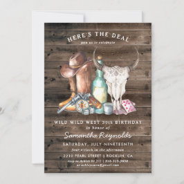 Wild West Cowboy Birthday Party Einladung