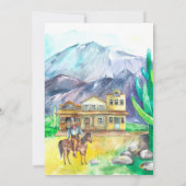 Wild West Cowboy Birthday Party Einladung (Rückseite)