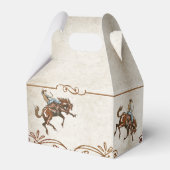 Wild West Cowboy Birthday Party Geschenkschachtel (Rückseite)