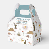 Wild West Cowboy Birthday Party Geschenkschachtel (Rückseite)