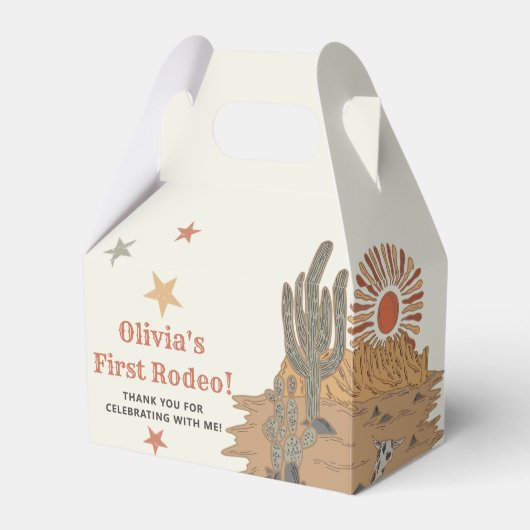 Wild West Cowboy Birthday Party Geschenkschachtel (Vorderseite)