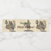 Wild West Cowboy Birthday Party Wasserflaschenetikett (Einzelnes Label)