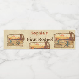 Wild West Cowboy Birthday Party Wasserflaschenetikett