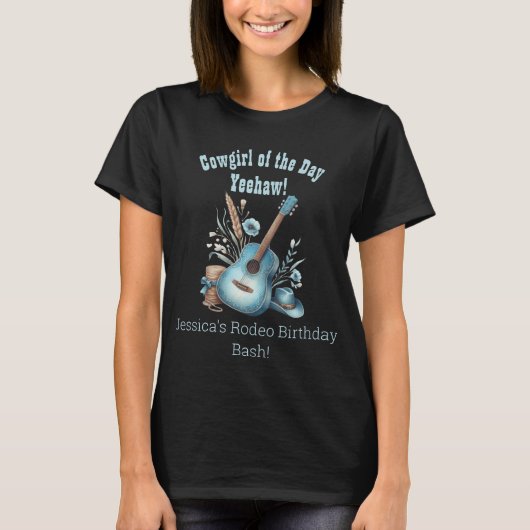 Wild West Cowboy Birthday T - Shirt (Vorderseite)