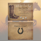 Wild West Cowboy Boot Bunco Einladung