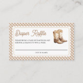 Wild West Cowboy Boots Baby Shower Diaper Raffle Begleitkarte (Vorderseite)
