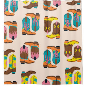 Wild West Cowboy Boots: Modekonzepte Muster Duschvorhang