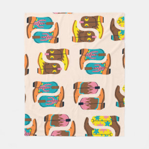 Wild West Cowboy Boots: Modekonzepte Muster Fleecedecke