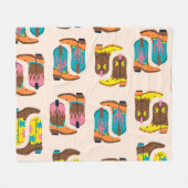 Wild West Cowboy Boots: Modekonzepte Muster Fleecedecke (Vorderseite (Horizontal))