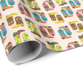 Wild West Cowboy Boots: Modekonzepte Muster Geschenkpapier (Rolleneckpunkt)