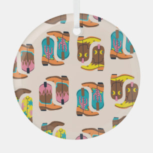 Wild West Cowboy Boots: Modekonzepte Muster Ornament Aus Glas