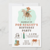 Wild West Cowboy Boys Einladung zum Geburtstag (Vorderseite)
