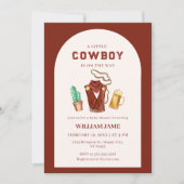 Wild West Cowboy Cactus Beer Baby Shower Einladung (Vorderseite)