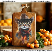 Wild West Cowboy Cat, Hat & Scarf DB3 Decoupage Seidenpapier