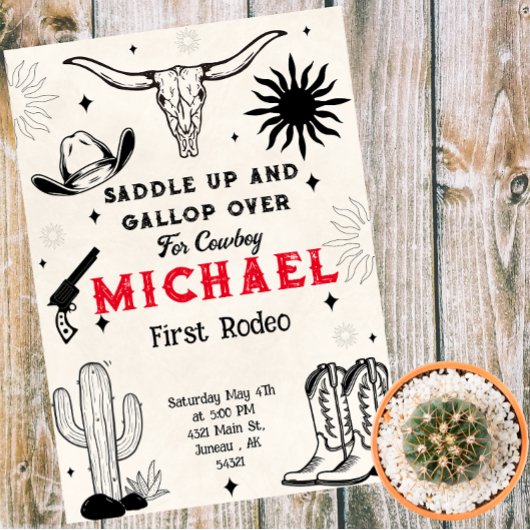 Wild West Cowboy Country Einladung