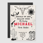 Wild West Cowboy Country Magneteinladung (Vorne/Hinten)