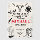 Wild West Cowboy Country Magneteinladung (Vorderseite)