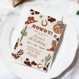 Wild West Cowboy Country Western Geburtstagsparty Einladung